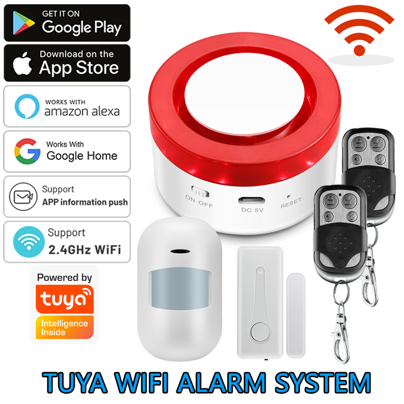 Sim Gsm Alarm - WiFi Tuya Home Alarm System 120DB