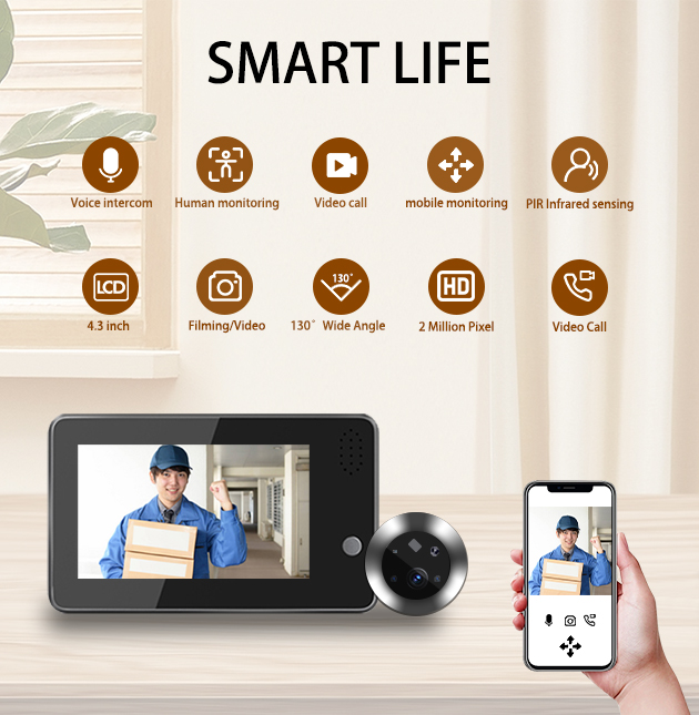 Home Security Video - 4.3inch Tuya Smartlife WiFi Doorbell Visual