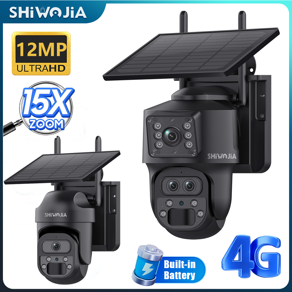 Camera Solar Wireless - SHIWOJIA 15X ZOOM Solar Camera 4G