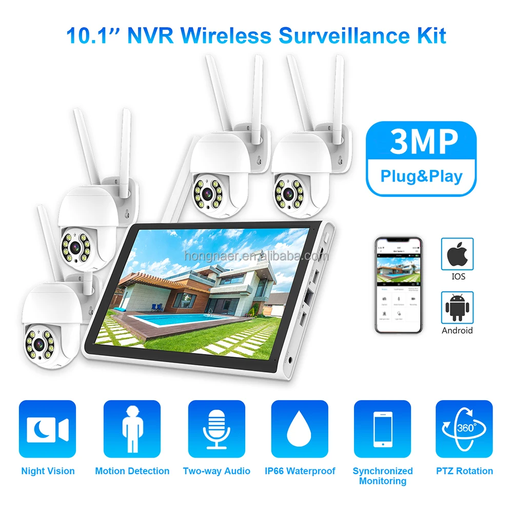 2026 Hongnaer 3MP 4 Channel Wi - đánh giá và giá Home Security Video