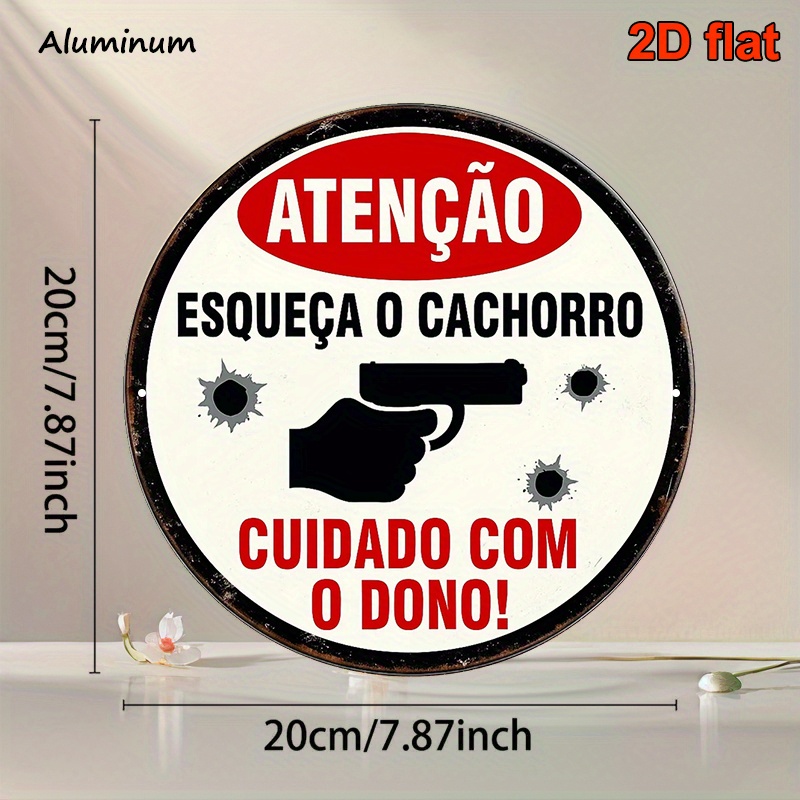 2D Metal Sign 8x8 Inch Round A - đánh giá và giá Home Security Bars