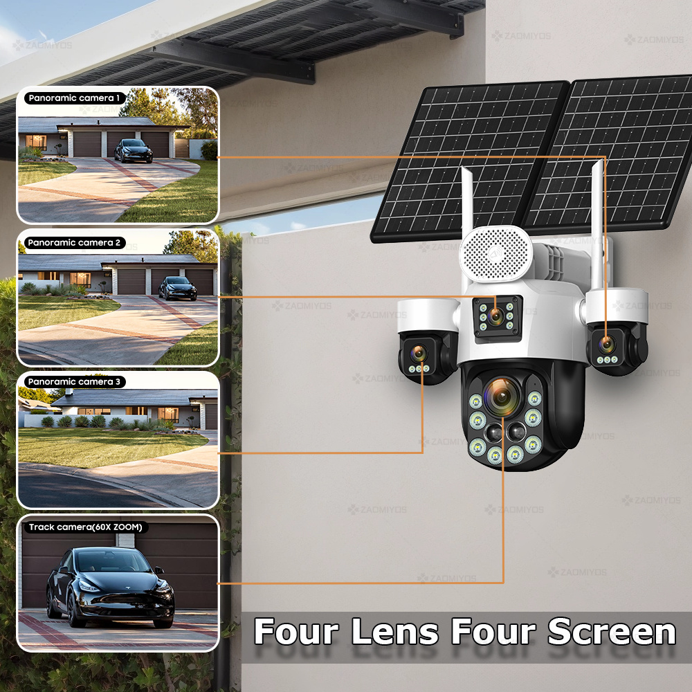 4 Lens Outdoor 360° Surveillan - đánh giá và giá Home Security Brand
