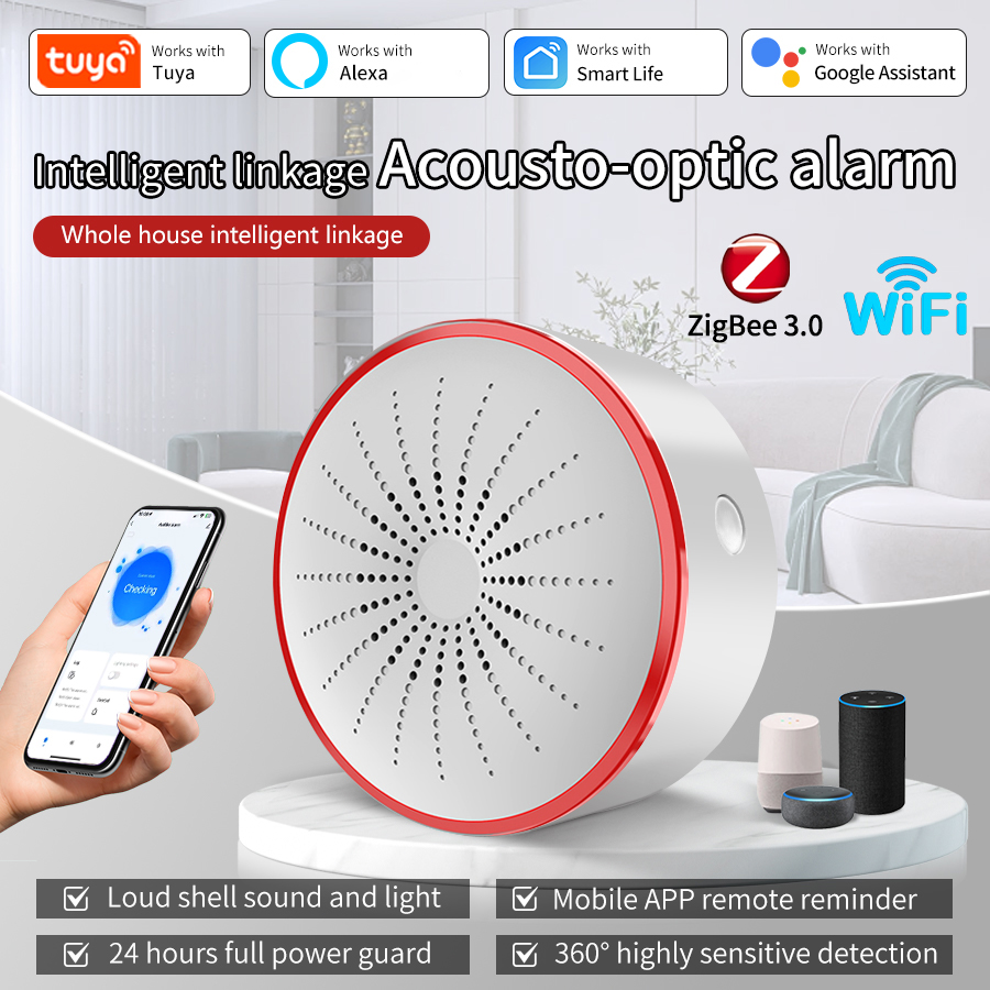 Tuya WiFi ZigBee Smart Alarm S - đánh giá và giá Sim Gsm Alarm