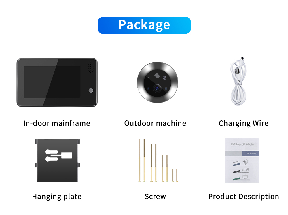 4.3inch Tuya Smartlife WiFi Do - đánh giá và giá Home Security Video