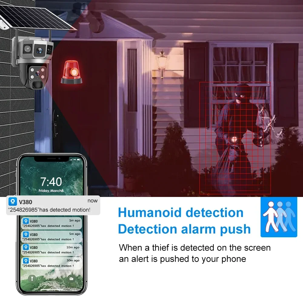 V380 4K 3 screens 4G Camera So - đánh giá và giá Home Security Brand