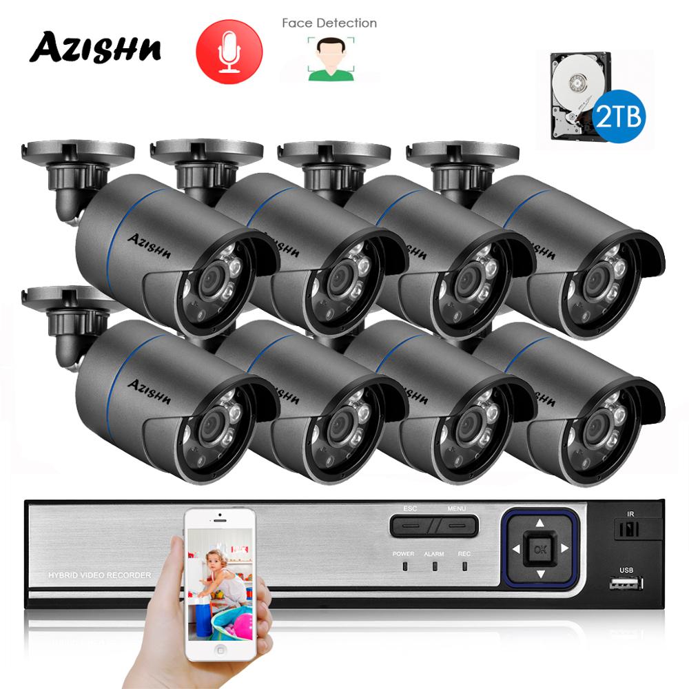 AZISHN H.265 + 8CH 5MP POE An  - đánh giá và giá Nvr Kit 8 Channel