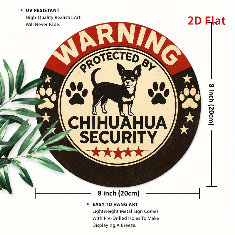 Warning Protected By Chihuahua - đánh giá và giá Home Security Bars