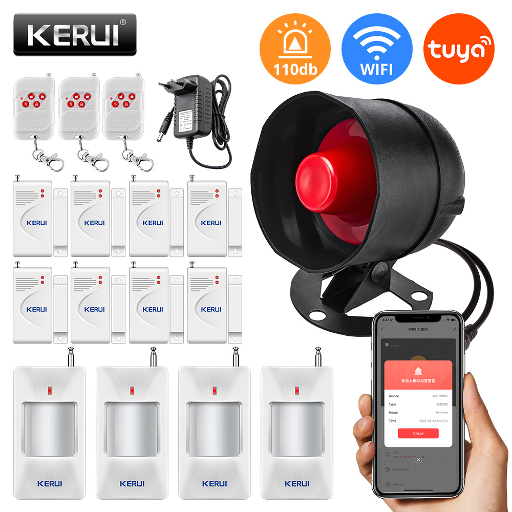 KERUI Tuya WIFI Loudly Speaker - đánh giá và giá Sim Gsm Alarm